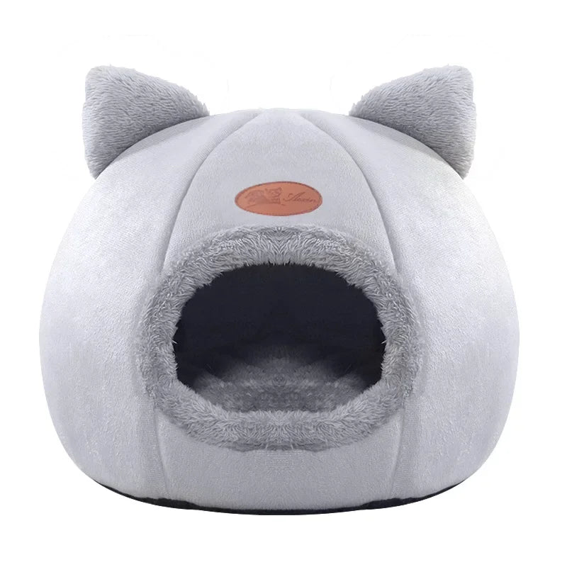 Cozy Cat & Small Dog Bed – Deep Sleep Winter Cave Tent | Soft Indoor Pet House Nest for Cats & Puppies