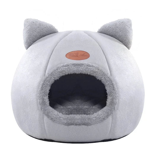 Cozy Cat & Small Dog Bed – Deep Sleep Winter Cave Tent | Soft Indoor Pet House Nest for Cats & Puppies