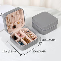 PU Leather Jewelry Mini Storage Box – Travel & Home Organizer for Rings, Earrings, Bracelets & Necklaces