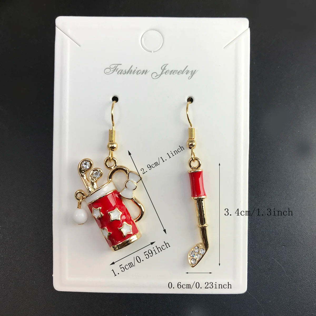 Gold-Plated Golf Ball Earrings for Women – Sparkling Rhinestone Sports Jewelry Gift