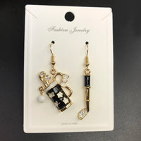 Gold-Plated Golf Ball Earrings for Women – Sparkling Rhinestone Sports Jewelry Gift