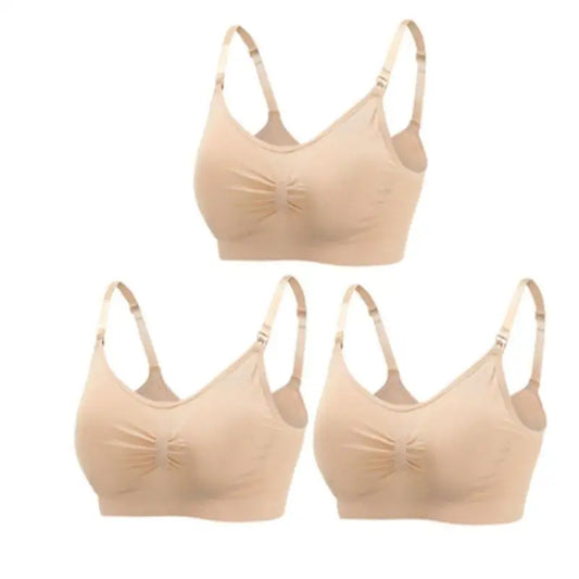 1/3pcs Wirefree Maternity Nursing Bras – Breathable Breastfeeding Bra for Pregnant Women