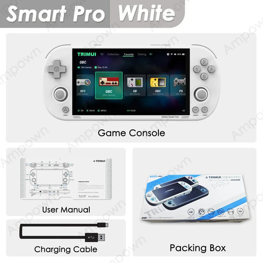 Trimui Smart Pro Handheld Game Console – 4.96'' IPS Screen, RGB Lighting, Linux System, Retro Video Game Console Gift