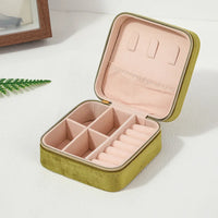 Velvet Jewelry Storage Box – Portable Travel Organizer for Rings, Earrings & Necklaces (8 Colors)