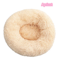 Super Soft Plush Donut Cat Bed Washable Calming Pet Bed