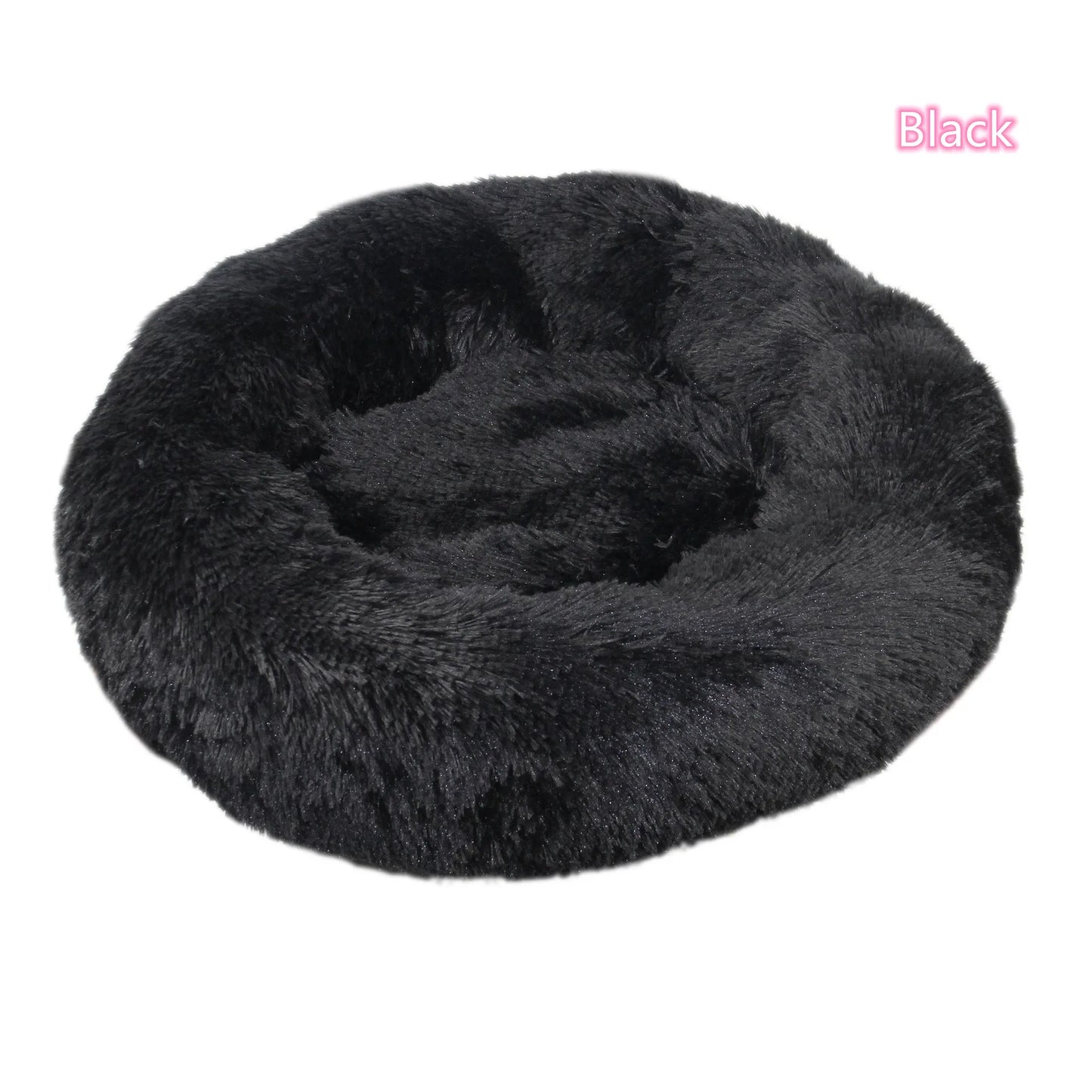 Super Soft Plush Donut Cat Bed Washable Calming Pet Bed