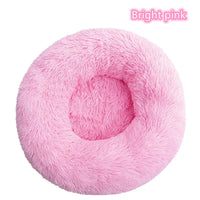 Super Soft Plush Donut Cat Bed Washable Calming Pet Bed