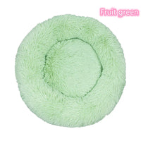 Super Soft Plush Donut Cat Bed Washable Calming Pet Bed
