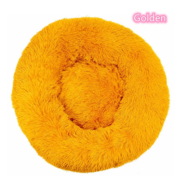 Super Soft Plush Donut Cat Bed Washable Calming Pet Bed