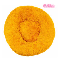 Super Soft Plush Donut Cat Bed Washable Calming Pet Bed