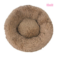 Super Soft Plush Donut Cat Bed Washable Calming Pet Bed