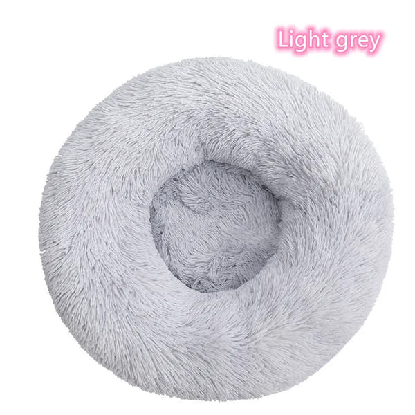 Super Soft Plush Donut Cat Bed Washable Calming Pet Bed
