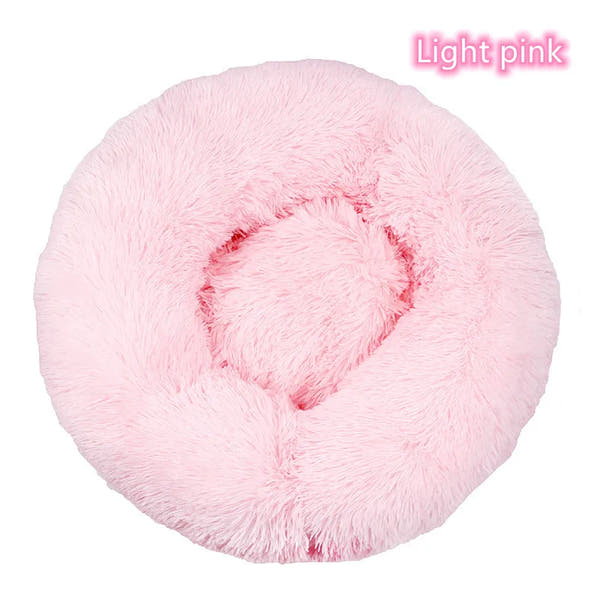 Super Soft Plush Donut Cat Bed Washable Calming Pet Bed