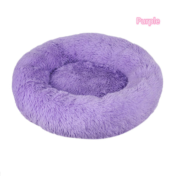 Super Soft Plush Donut Cat Bed Washable Calming Pet Bed